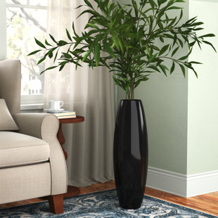 Black deals tall vase